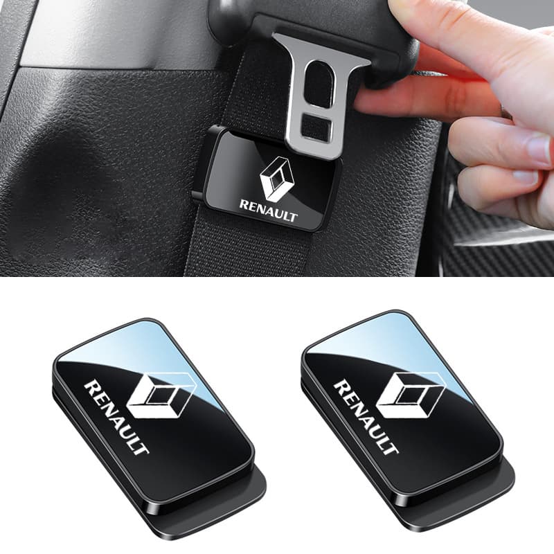 1/2pcs Renault Âncora do cinto de segurança magnética da atração automotiva com estabilizador polido do espelho, apropriada para Renault Kwid Duster Oroch Kardian Megane 2 Sandero ZOE Clio Fluence Logan Captur Scenic Kiger Koleos