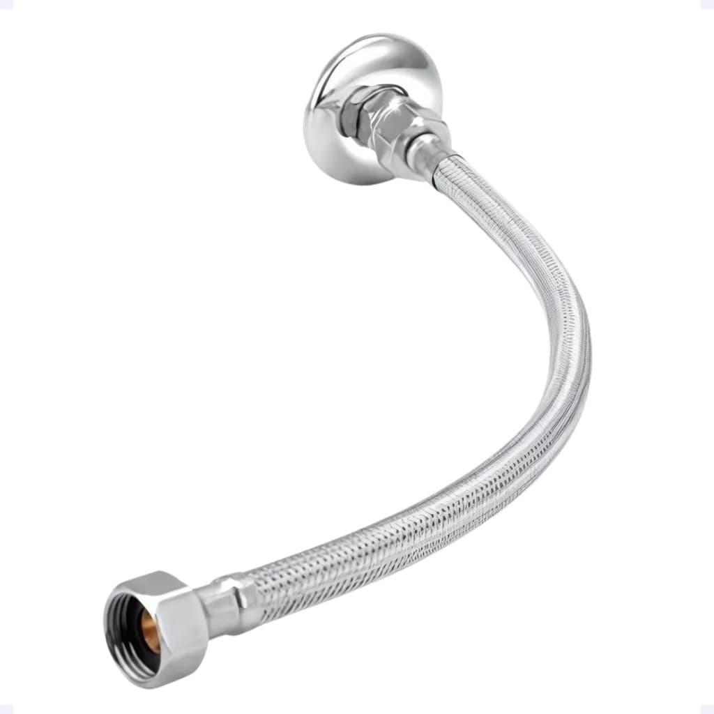 Engate Flexível Trançado 40cm Aço Inox Água Quente e Fria
