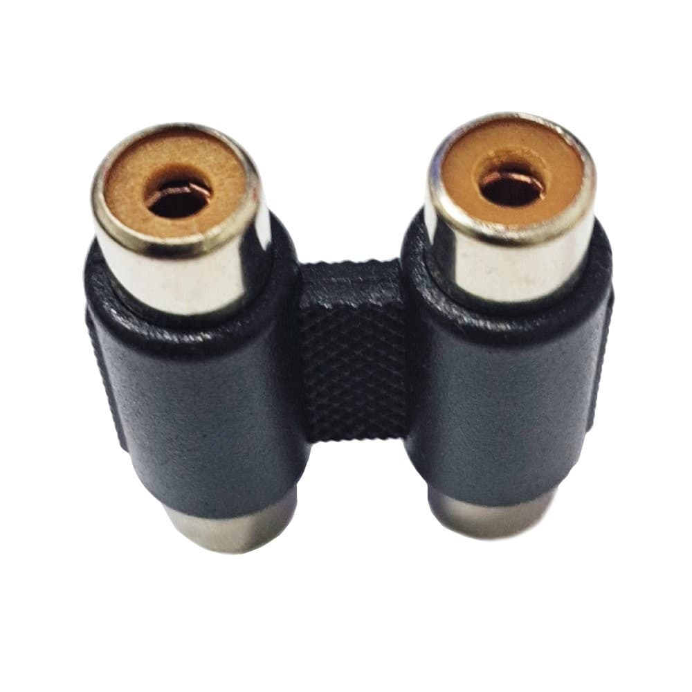 Adaptador com 2 Fêmeas Rca Para 2 Fêmeas Rca