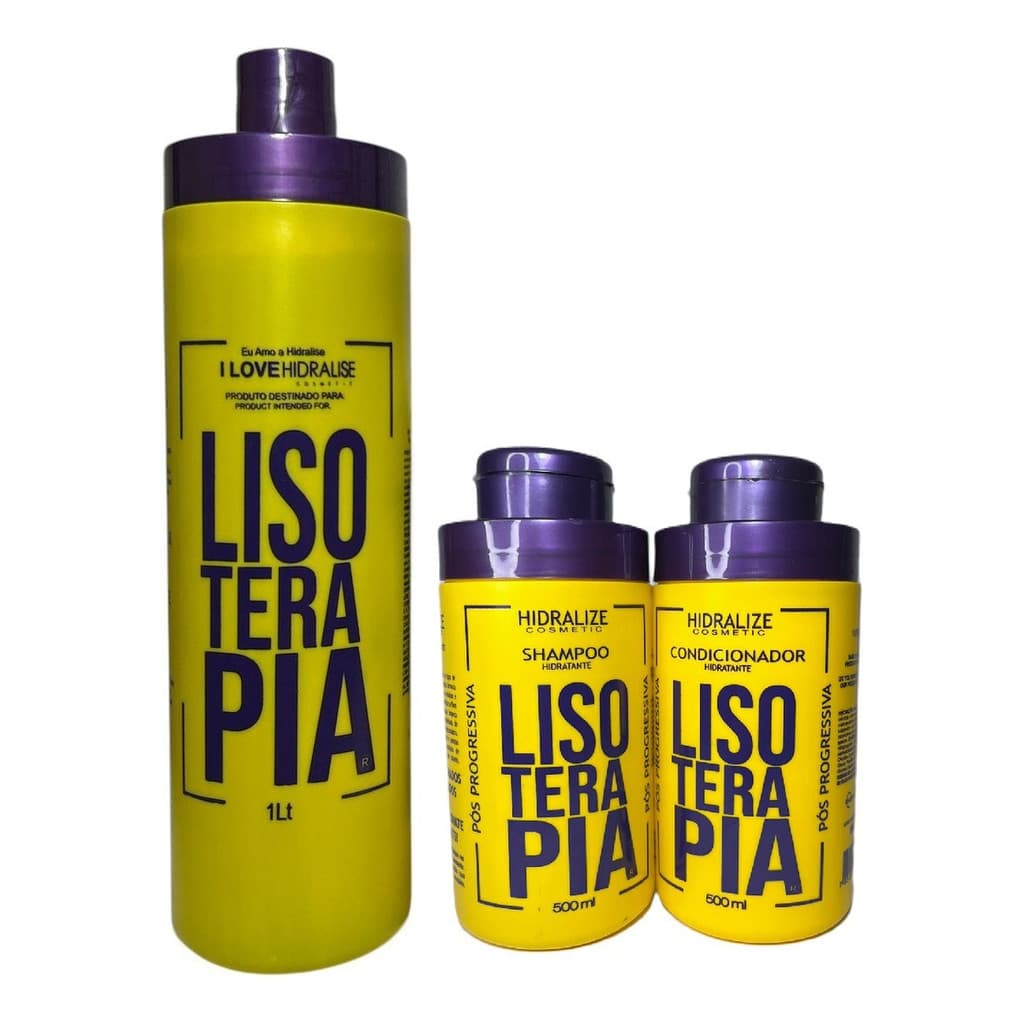 Combo Lisoterapia 1l + Kit Shampoo Condicionador Pós Química