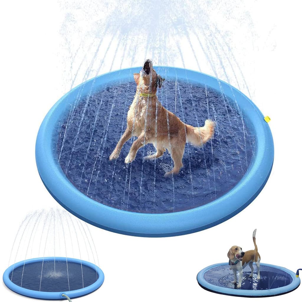 Piscina Tapete Chafariz Inflavel Infantil Animais Crianças Pet Sol Verao Dias Ensolarados Quentes Veraneio Lazer