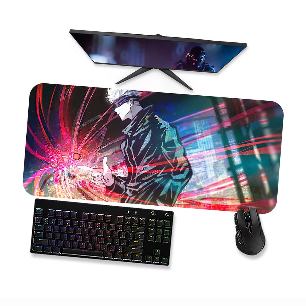 Mousepad Jujutsu Kaisen Anime Satoru Gojo 8 Speed Costurado Mousepad Grande 90x40 70x30 80x40 60x40 45x40