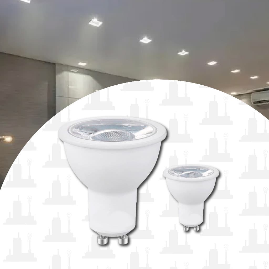 kit 2 Lampada Dicroica Led 4,5w/4,8W/6,5w/7W Mr16 Gu10 Bivolt Para Spot 3000k 4000k 6000k LEDFACTORY