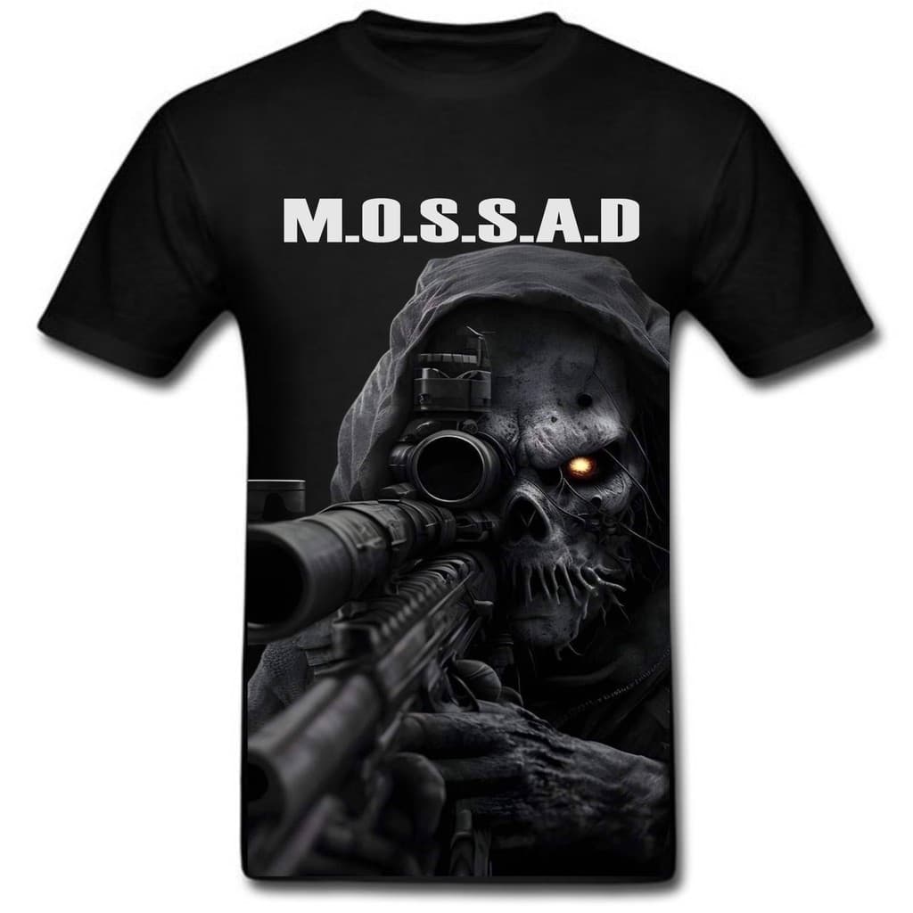 Camiseta Soldado Mossad Israel Camisa Manga Curta Guerra Top