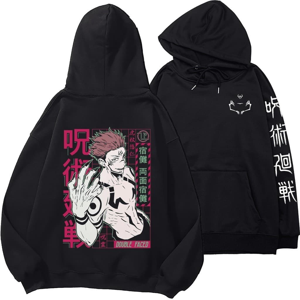 Blusa Moletom Jujutsu Kaisen Sukuna Rei Dos Demonio Anime Tendência Moda 2024 Lançamento