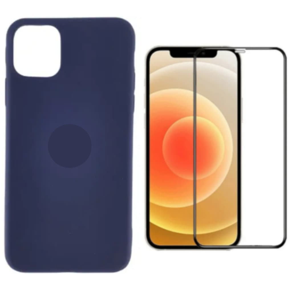 Capa Capinha Para iPhone 12 Pro Max Aveludada + Película 3D
