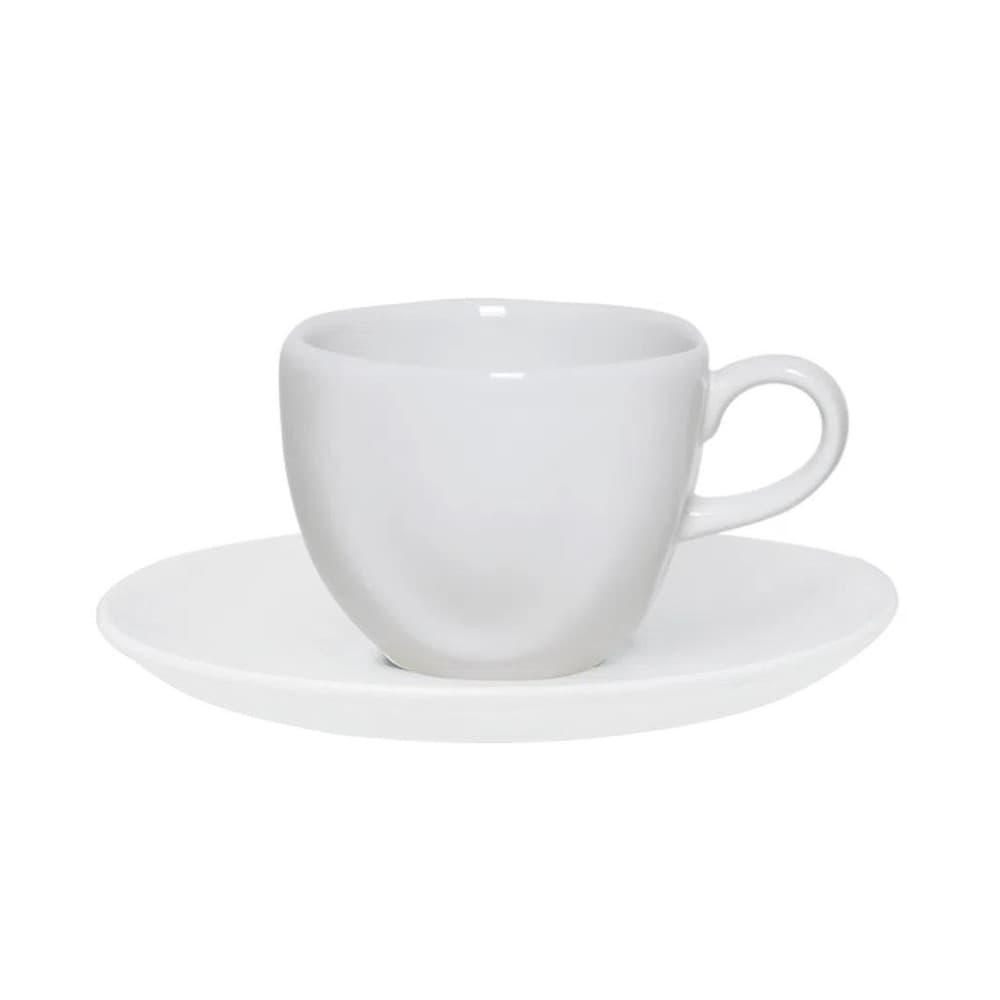 Xícara Para Chá Com Pires Em Porcelana Ryo White 220ml Oxford