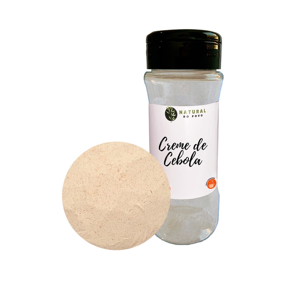 Tempero Gourmet  Creme de Cebola em Pó  Alta Qualidade Pote com Dosador  60g