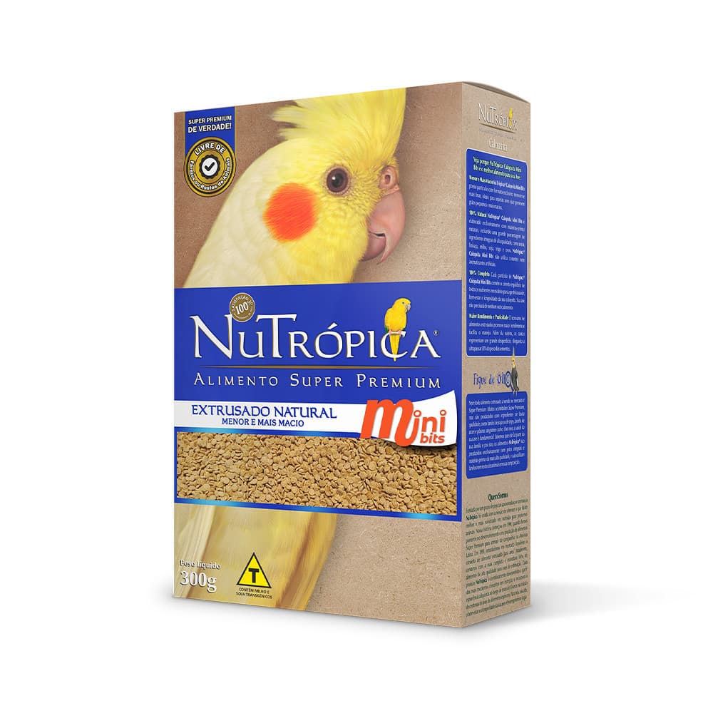 Ração Nutrópica Para Calopsita Natural Mini Bits - 300g