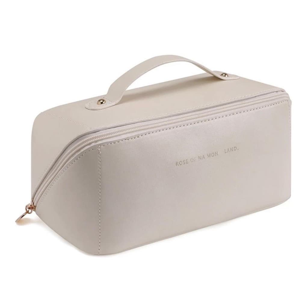 Necessaire Branca ~ Necessaire Organizadora Maquiagem e Cosmético Feminino ~ Necessaire Para Viagem ~ Necessaire Grande ~ Off White