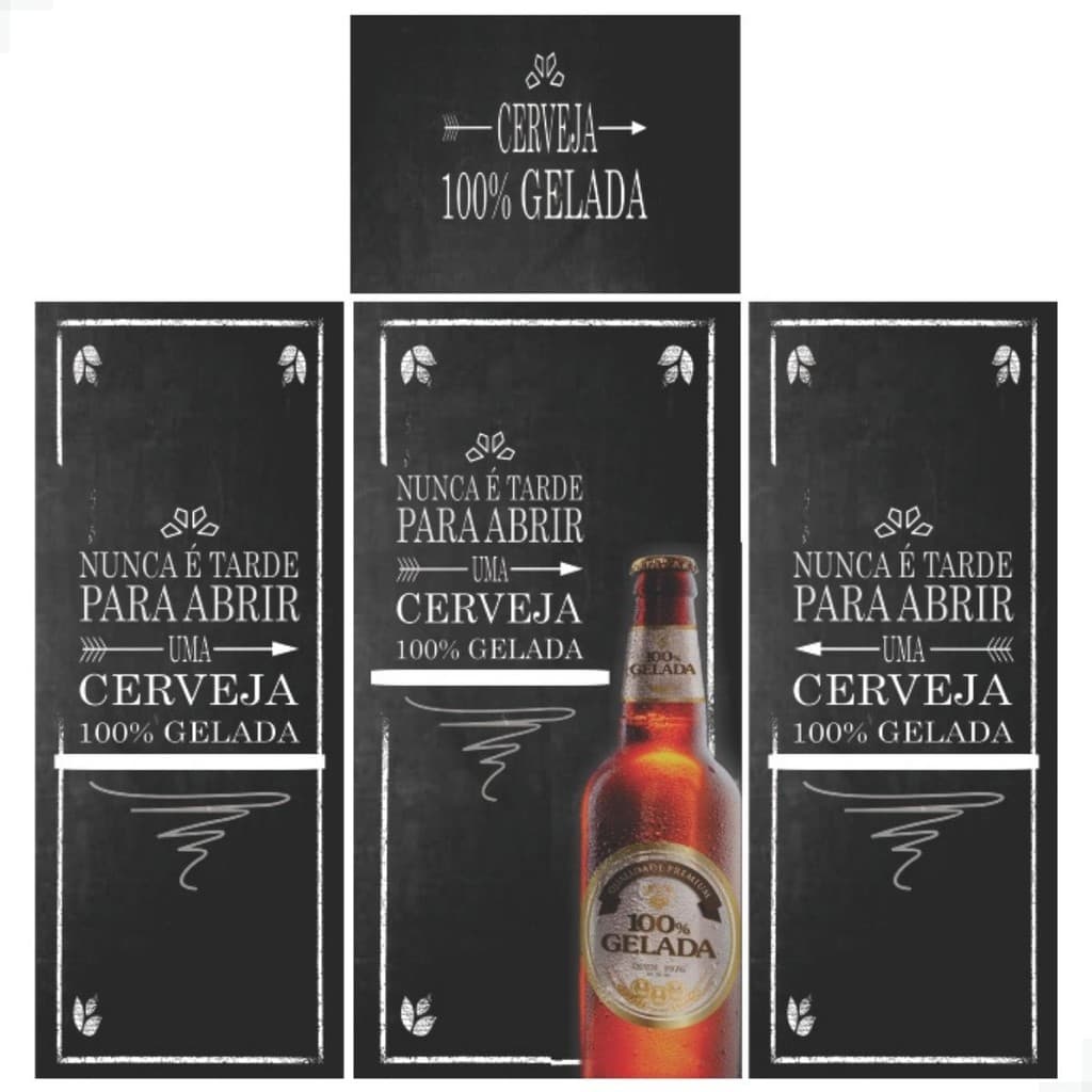 Adesivo Geladeira Personalizado Envelopamento Teto Cerveja 100%