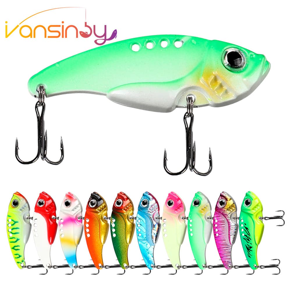 7g-15g Colher De Gabarito De Pesca Isca VIB Lâmina De Metal Iscas Crankbaits Para Truta Baixo Salmão De Água Doce Salgada