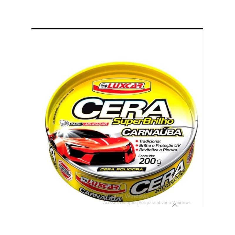 Kit 2 Unid. Cera Automotiva Com Carnaúba 200g LUXCAR