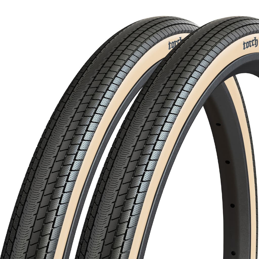 Kit 2 Pneus Maxxis Torch 20X1.75 Dobrável Kevlar Skinwall Bege