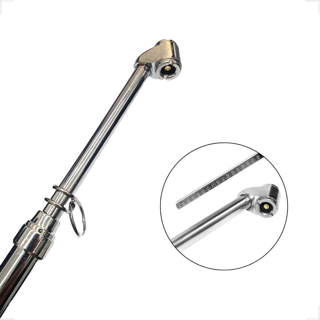Calibrador Duplo De Pneus Profissional 160psi Régua Alumínio