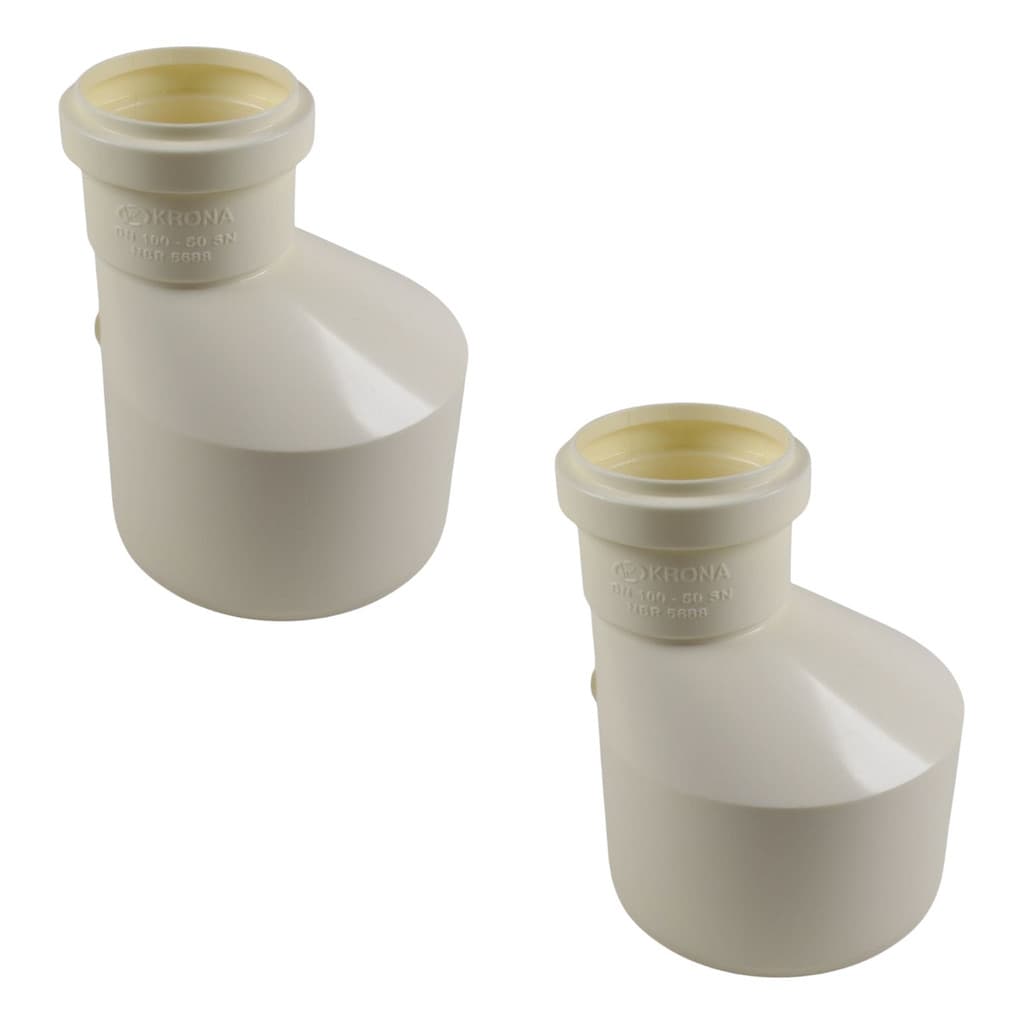 Kit C/ 2 Unidades de Luvas de Redução de Pvc C/ 100mm X 50mm - KRONA