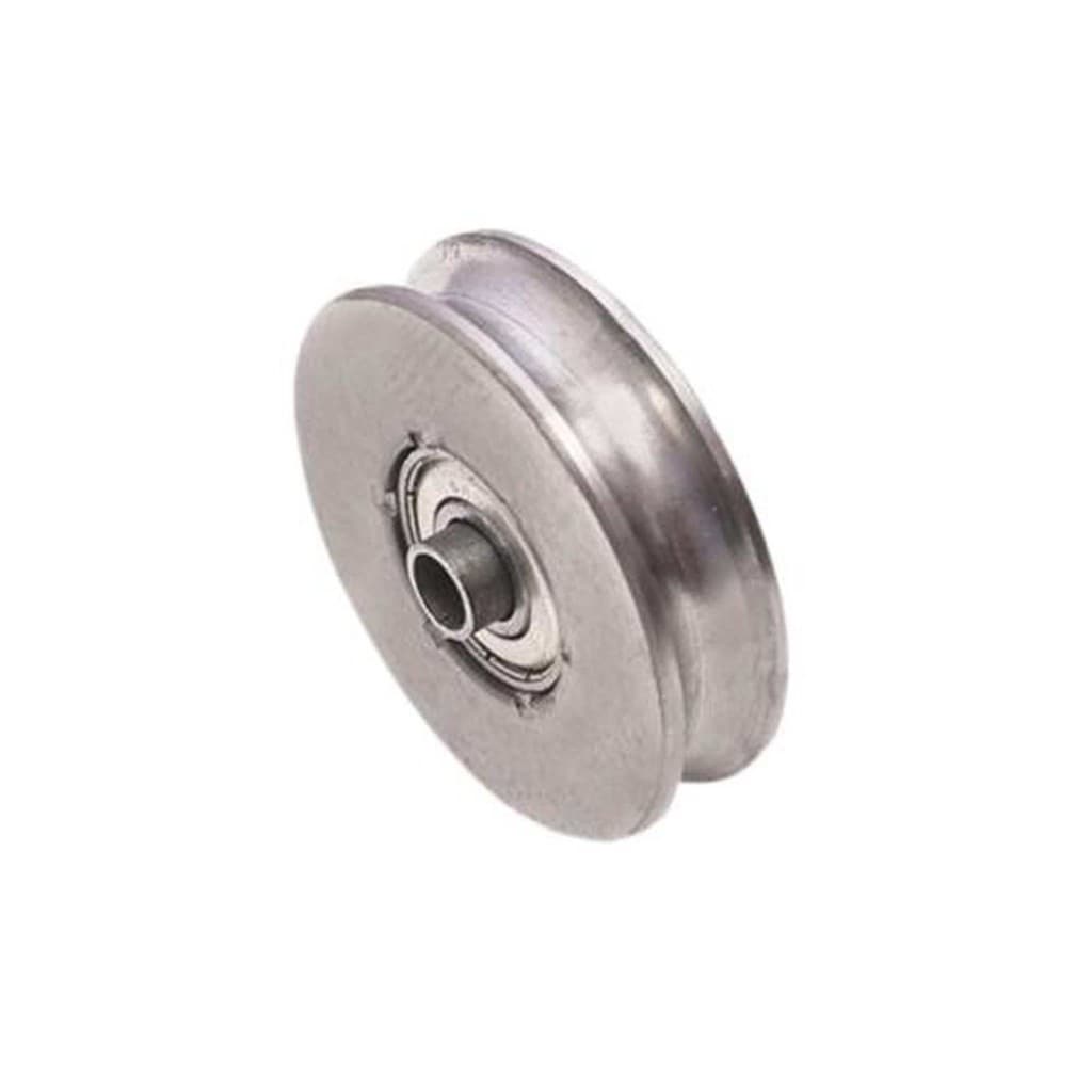 Roldana Ferro Maciça 80mm Tipo U (Redonda) 1/2" Bucha - Uso em Portões