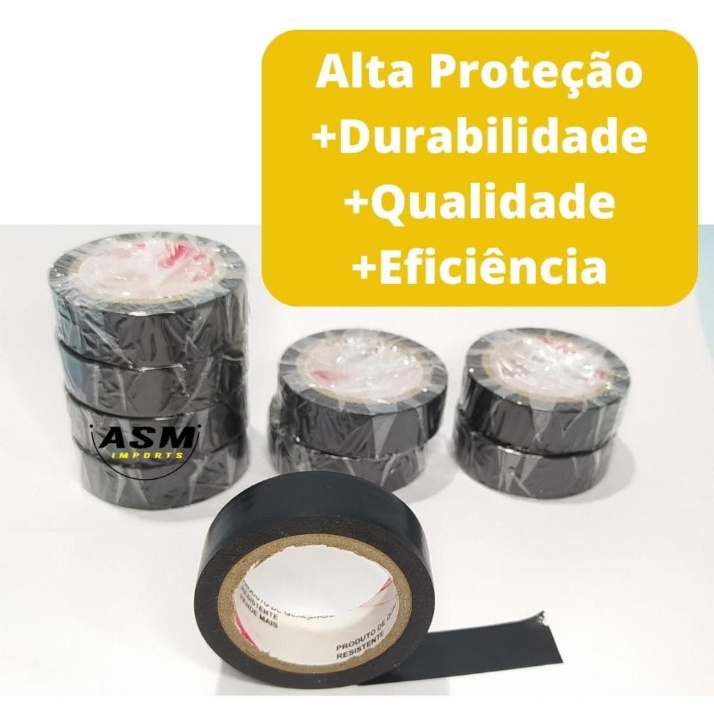 Fita isolante 10 m preta excelente cola Resistente a raios fio elétrico fitas isolante para tomadas
