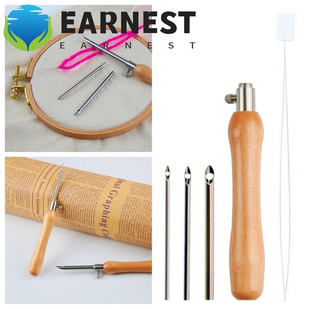 Conjunto De Agulhas De Perfuração EARNEST 5 Unidades , Kit De Costura Ajustável De 2.5 Mm/3.5/5 , Artesanato De Bordado