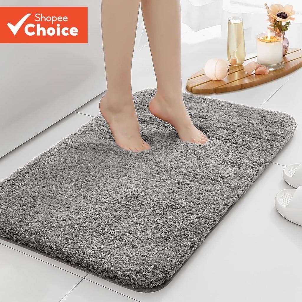 Tapete De Banheiro Super Absorvente – Antiderrapante , Grosso , Durável E Lavável À Máquina Para Uso Doméstico , Atualiz