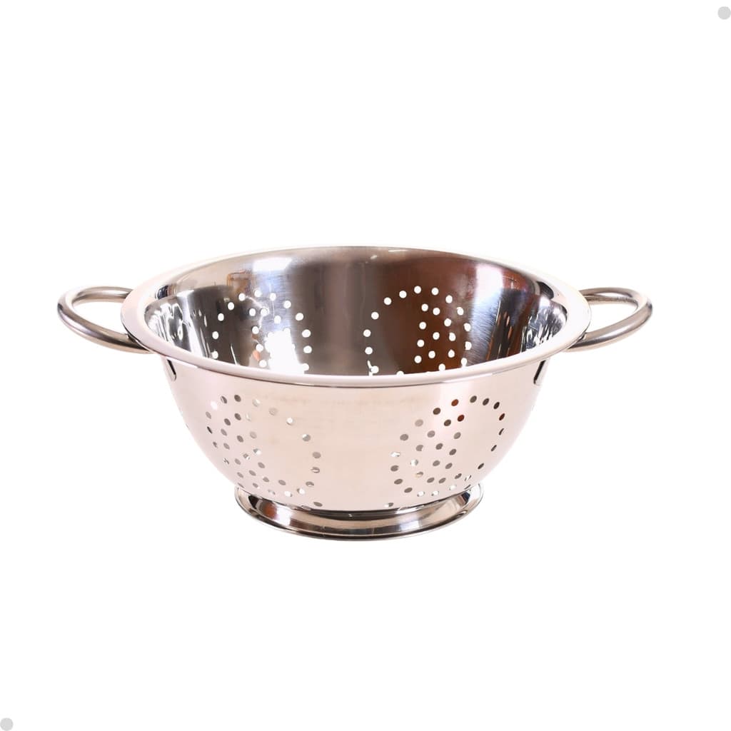 Escorredor De Massa Macarrão Legumes Inox Com Cabo Alça 24cm