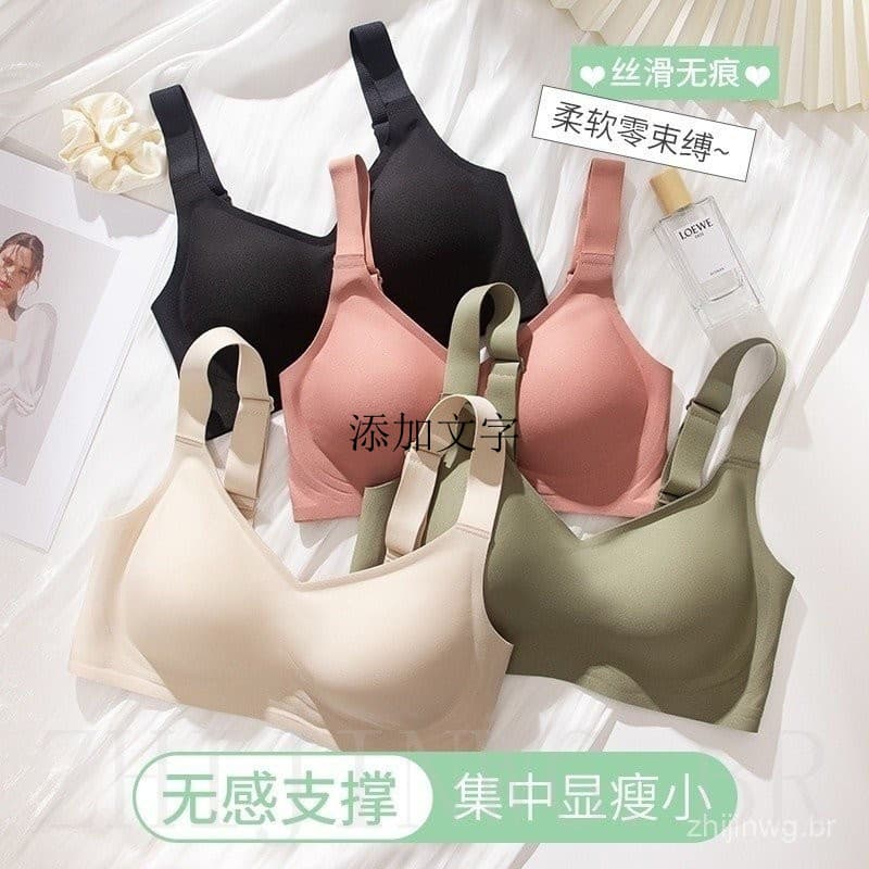 M-3XL Novo Sutiã Sem Costura Feminino Push Up Roupas Íntimas Finas Suporte Macio Anti-Flacidez Sutiã de Copo Fixo
