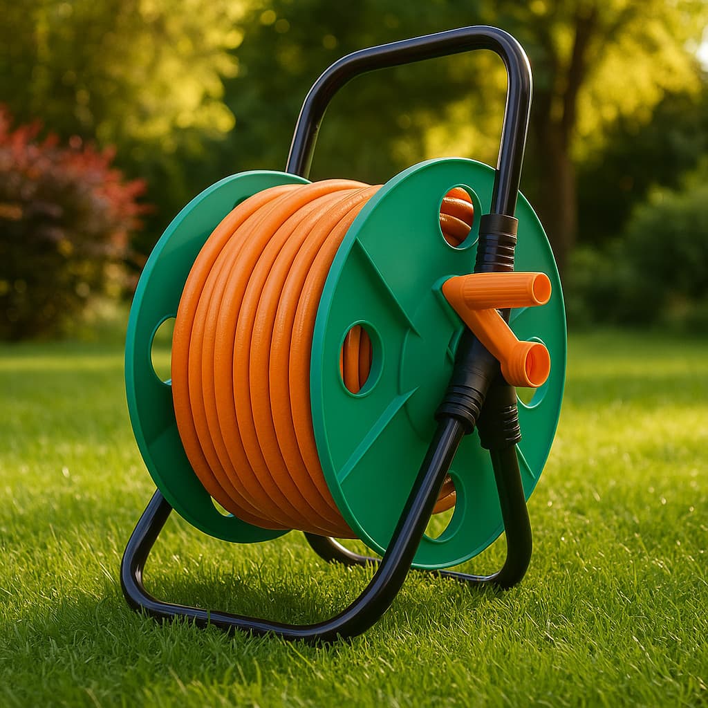 Enrolador Suporte Mangueira De Jardim Portátil Até 45 Metros 1/2