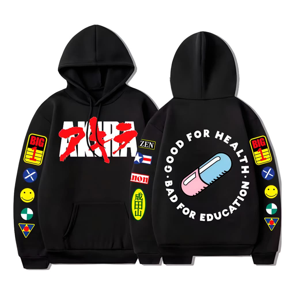 Blusa De Frio Moletom Algodão Canguru Geek Akira Retrô Arte