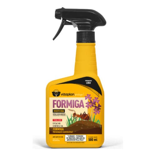 Inseticida Formiga Cortadeira e Outras Pronto Para Uso Vitaplan 500ml Formicida Facil Uso Spray