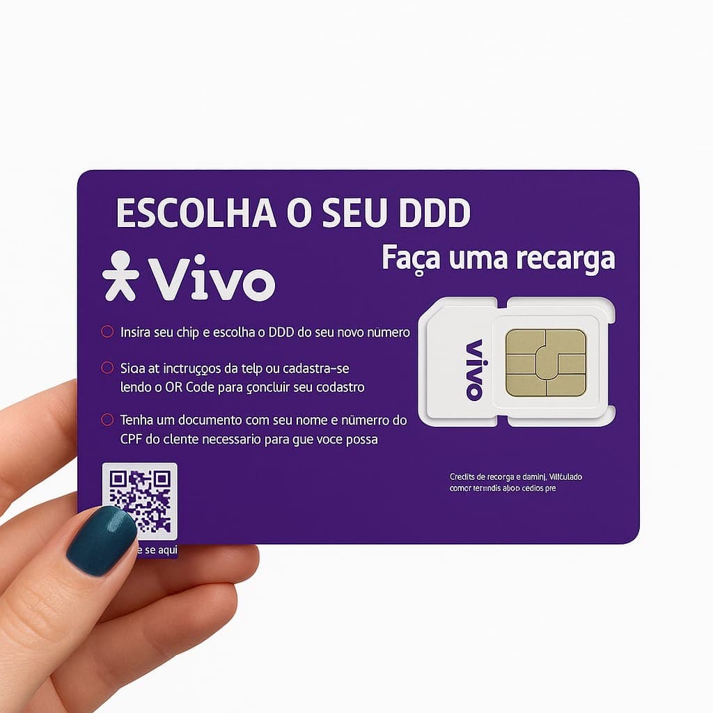 Chip Vivo 4G/ 5G Pré Pago 3 Corte