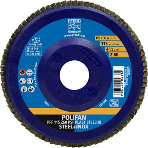 Disco Flap Polifan Pff 115 Z60 Psf Plast Steelox - Pferd