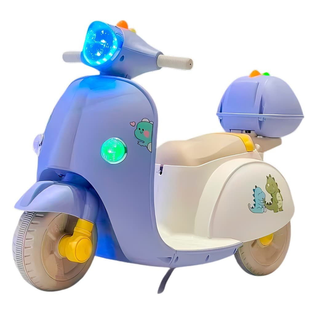 Scooter Elétrica Infantil 6V Mini Moto De Passeio Infantil Baby Dino Até 50 Kg - Unitoys