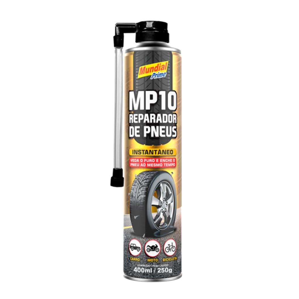 Reparador De Pneu Furado Spray Instantâneo Mp10 400ml