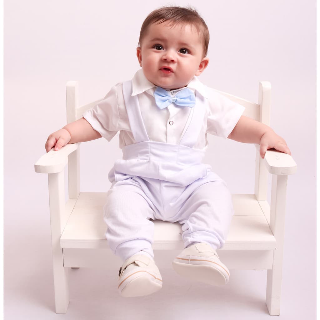 Conjunto Bebe Para Batizado Menino Pedro