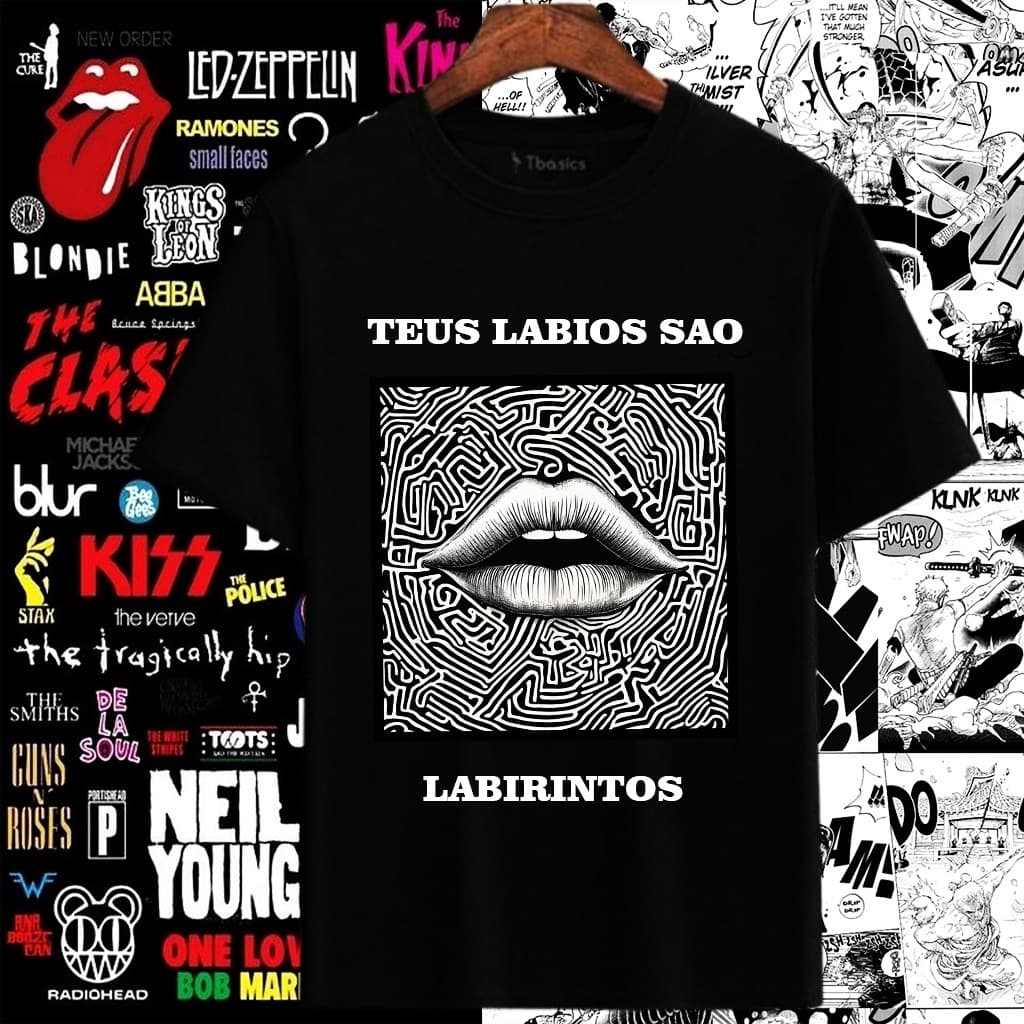 Camisa Teus Labios sao labirintos  engenheiros do hawaii