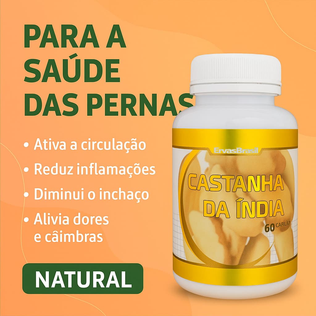 Suplemento Natural para Pernas Leves e Saudáveis 60 Cápsulas