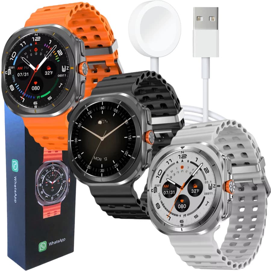 Smartwatch MA27 Relogio Inteligente Galaxy Watch Ultra GPS NFC Whatsapp Chat GPT Microwear Original