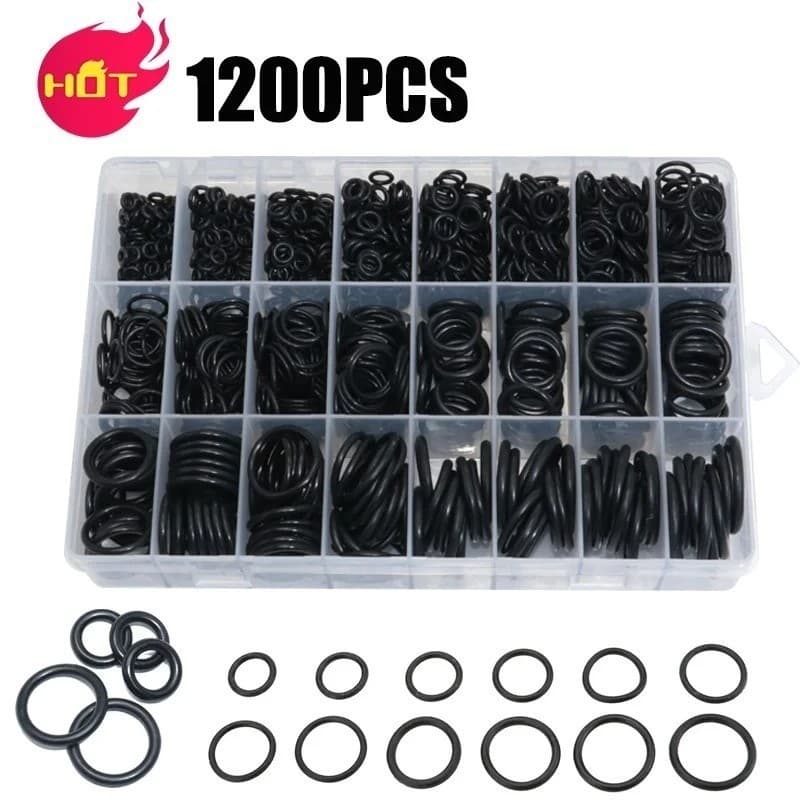 1200 Pcs Anel De Vedação Junta De Borracha O-Ring Sortido Com Caixa Kit Anéis De Vedação Para Torneira