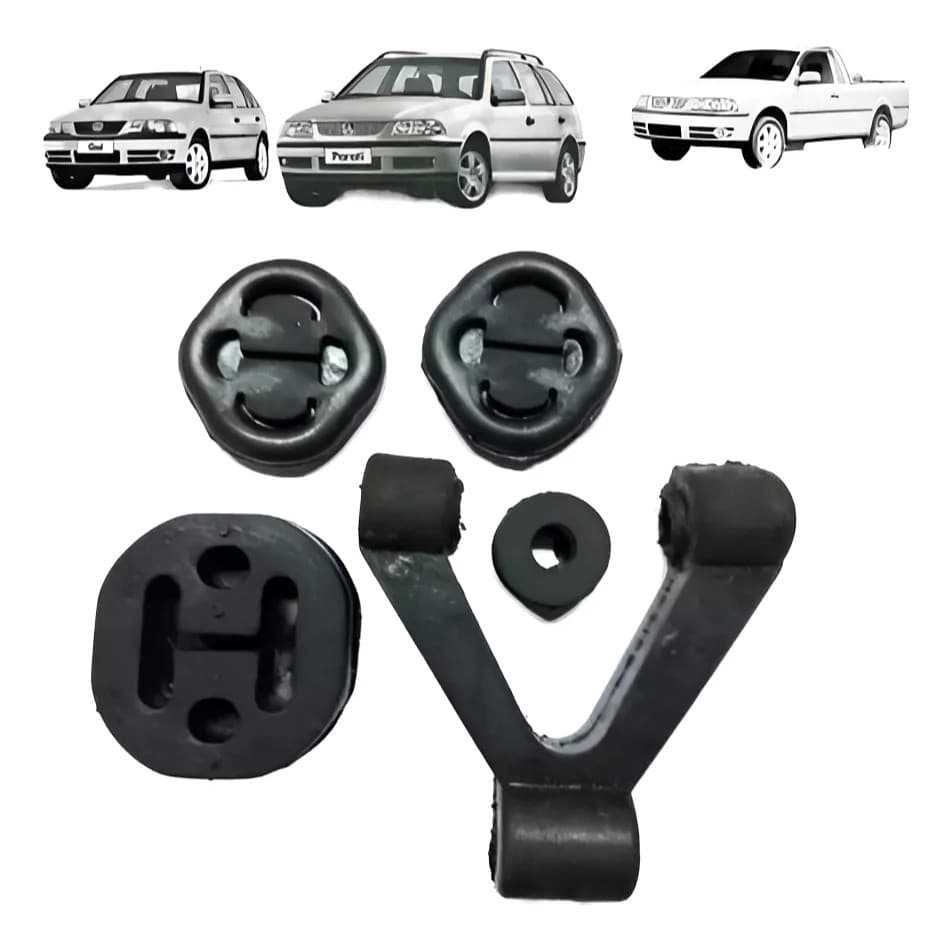 Jogo Borracha Coxim Escapamento Gol G3 Power 1.0 16v 01/02