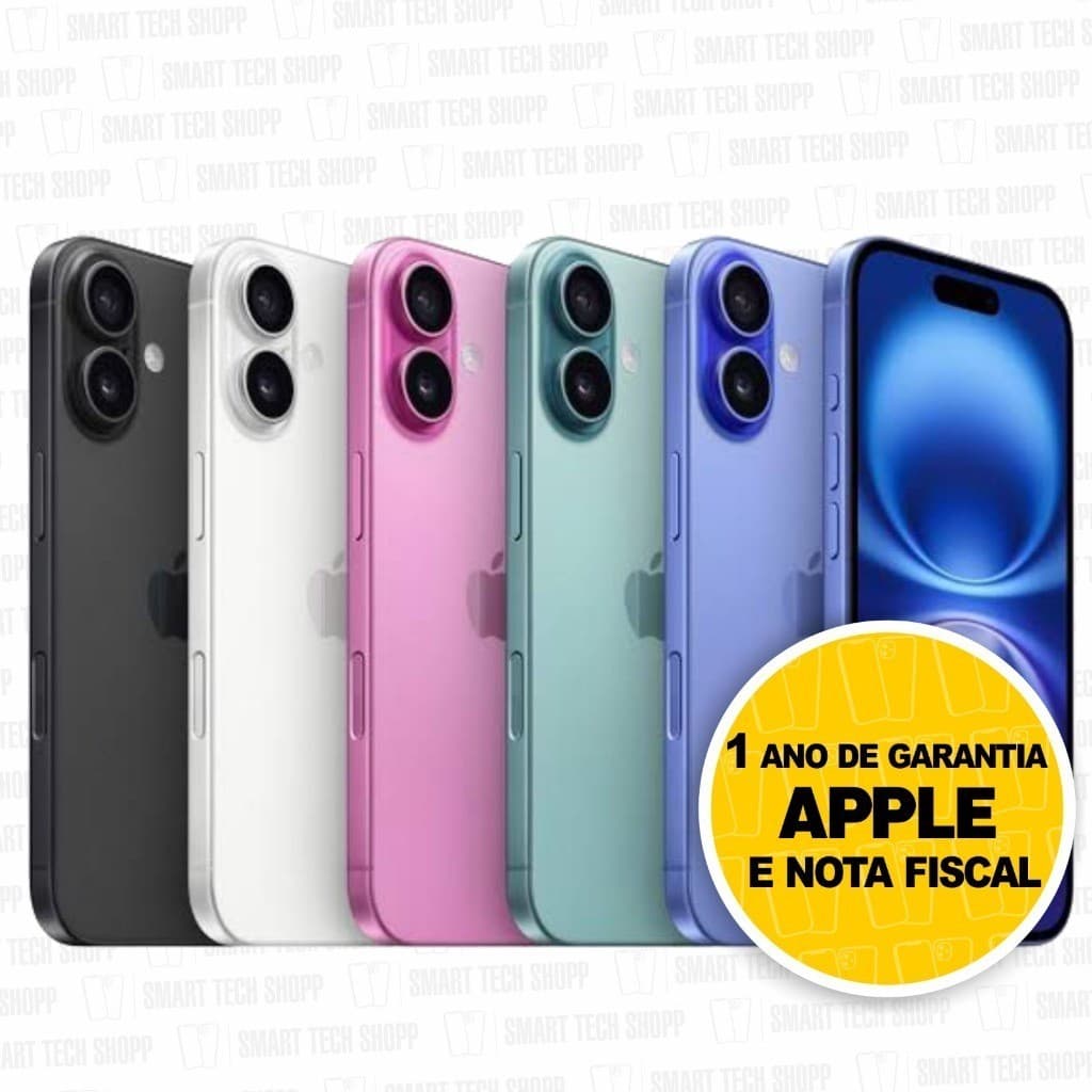 Fone sem fio + Celular IPhone 16 128Gb - Novo Lacrado com 1 ano de Garantia Da Apple