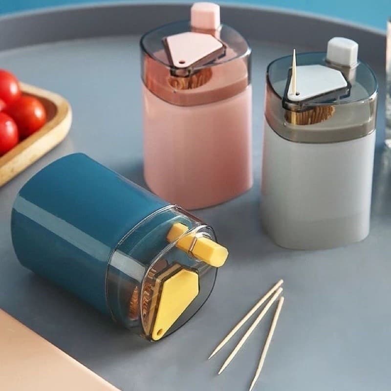Kit 3 Caixa de palito automática Super Moderno Multicolorido Chique para Palito Prático