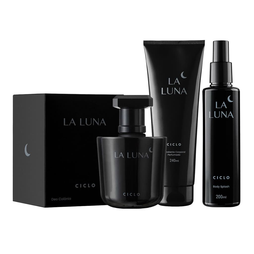 La Luna Ciclo Cosméticos Kit: Deo Colônia Caixa + Hidratante + Body Splash