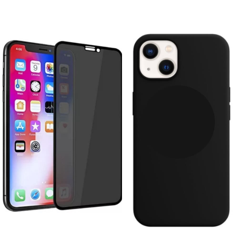 Capa Capinha Para iPhone 13 Aveludada + Pelicula Pivacidade