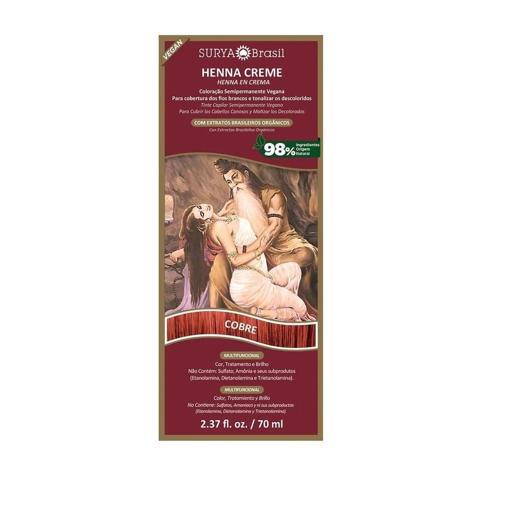 Henna Creme Cobre Surya Brasil 70ml