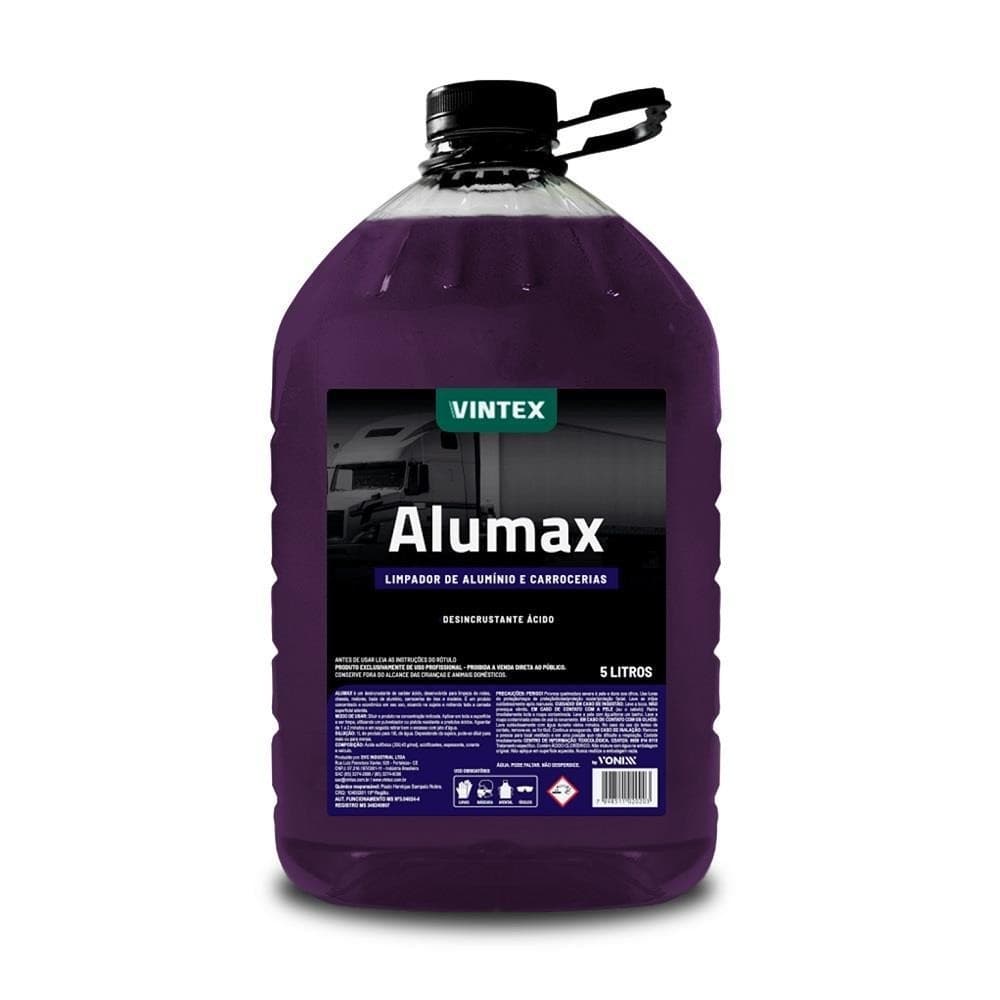 Limpador de Alumínio Carrocerias Rodas Chassis e Motores Alumax 5 Litros Vintex By Vonixx