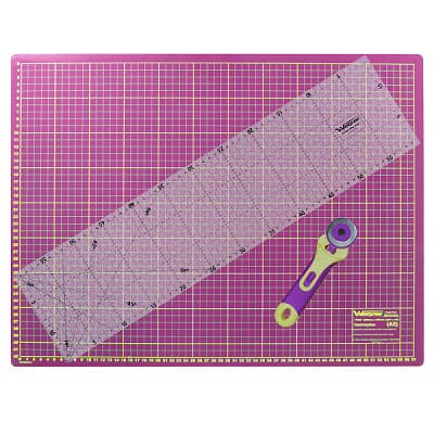 Kit de Base de Corte A2 60x45 Rosa Com Cortador e Régua 15x60
