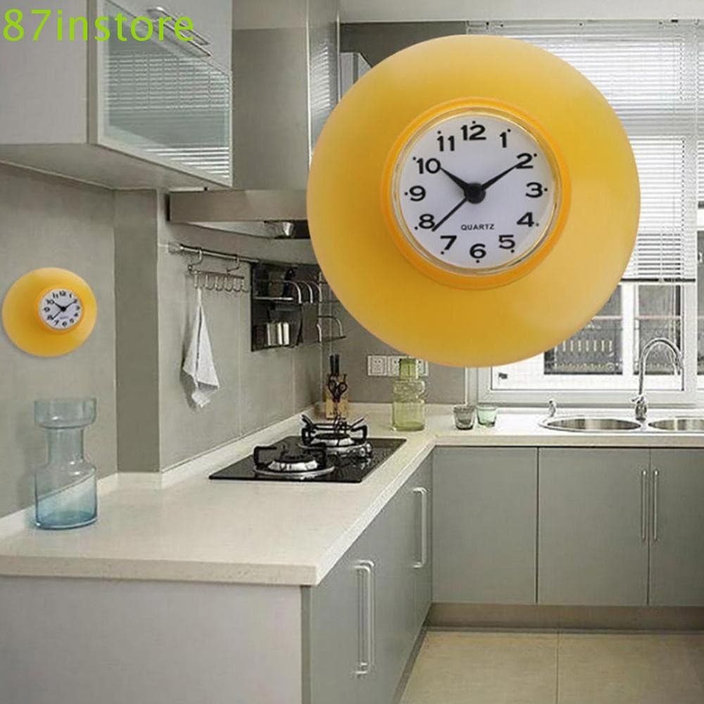 INSTORE1 Relógio Com Ventosa Para Banheiro , Relógios De Parede De Chuveiro De Design Simples E Estável , De Espelho À P