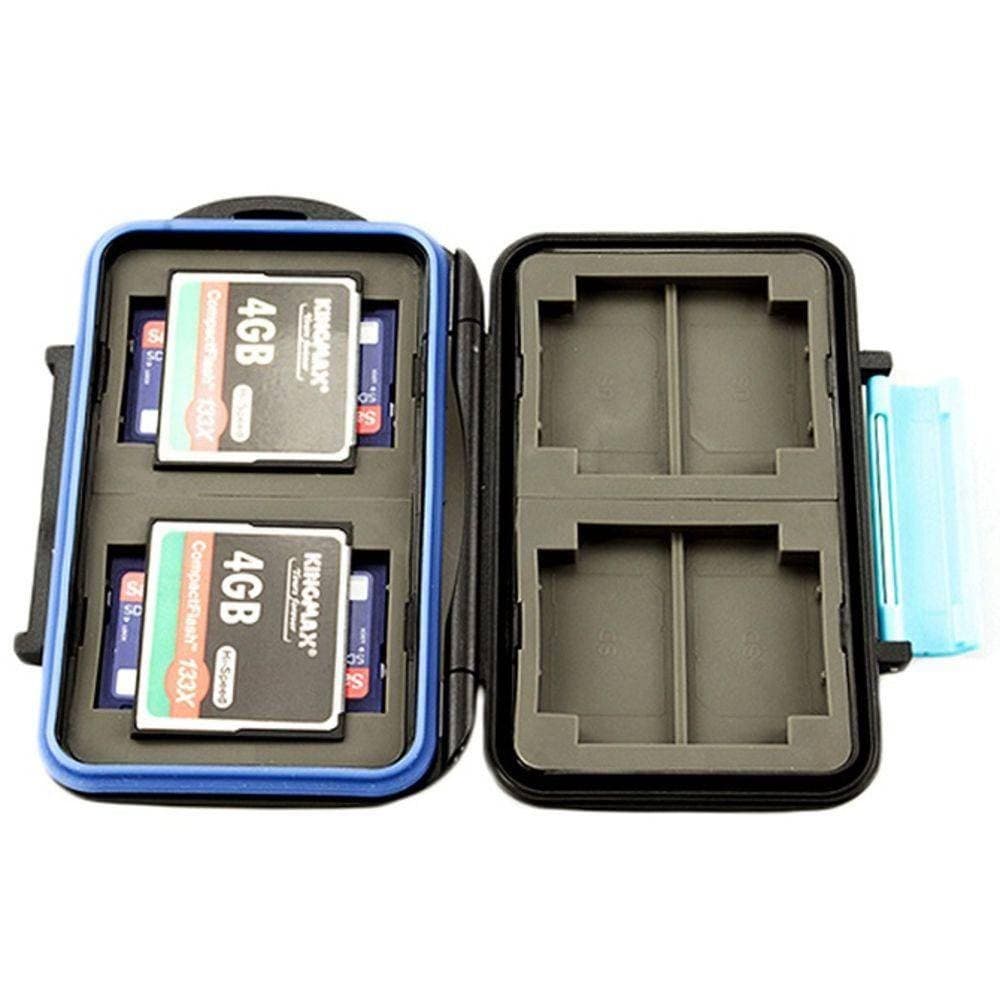 Porta Cartões de Memória Prova D'água ABS Resistente Pancadas 4CF + 8SD