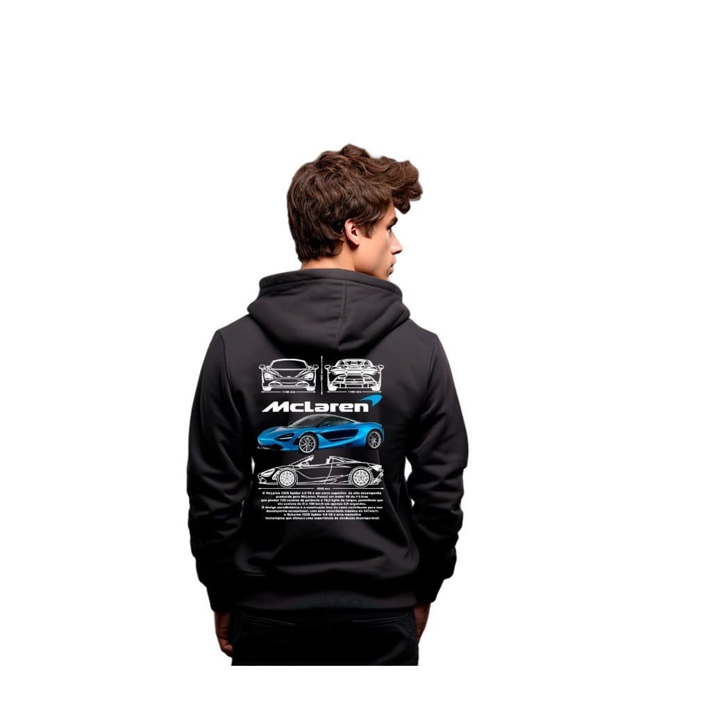 Moletom Casaco Frio Carro Luxuoso McLaren 720s Spider 4.0 v8
