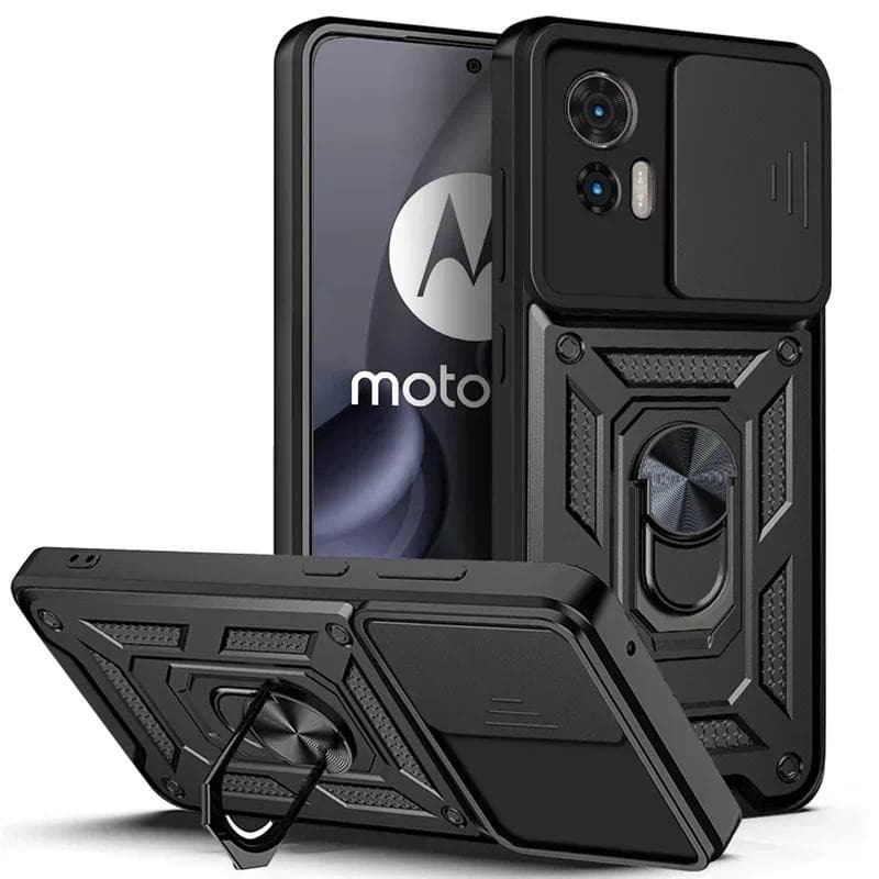 Para Moto Edge30Neo Caso Suporte Magnético Anel À Prova De Choque Armadura Casos Motorola Edge 30 Neo 30Neo Slide Lente Proteger Capa